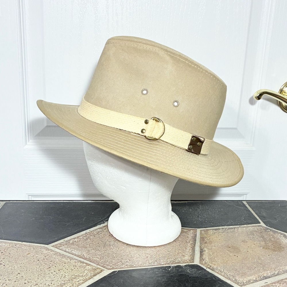 Y2K Dorfman Pacific Canvas Safari Hat Tan Men’s Medium Vintage